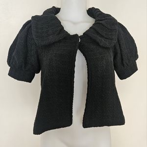 Structured Knit Jacket, Short Sleeve